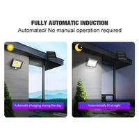 Split LED Solar Wall Light with Motion Sensor & Remote for Outdoor