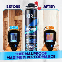 Spray Foam Insulation Kit - Polyurethane Foam with Gun