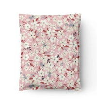 Spring Pink White Flower Poly Mailers Size 10x13 Colorful Shipping Bags