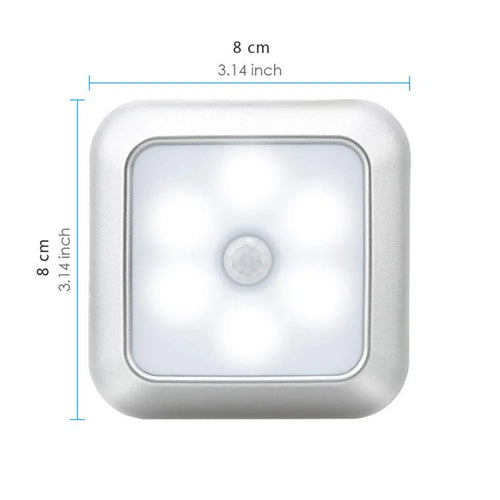 Square & PIR Motion Sensor Light for Closet with Battery