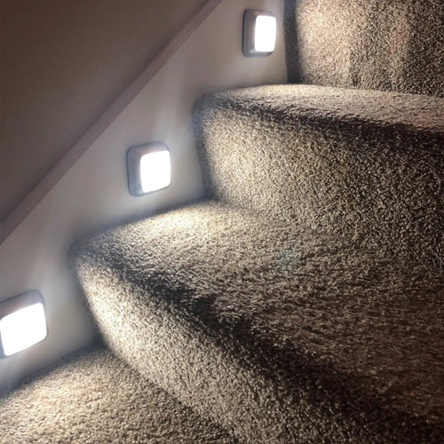 Square & PIR Motion Sensor Light for Closet with Battery