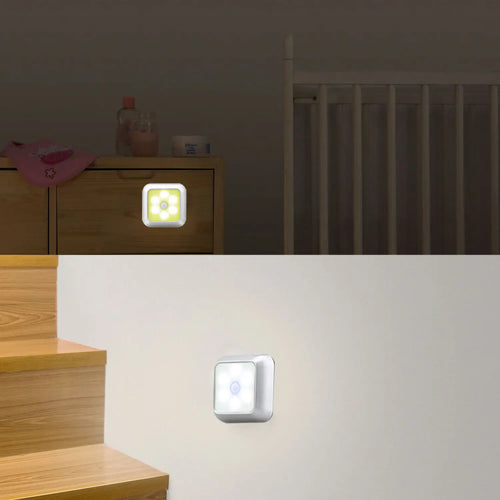 Square & PIR Motion Sensor Light for Closet with Battery
