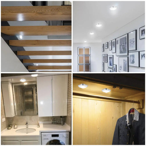 Square & PIR Motion Sensor Light for Closet with Battery