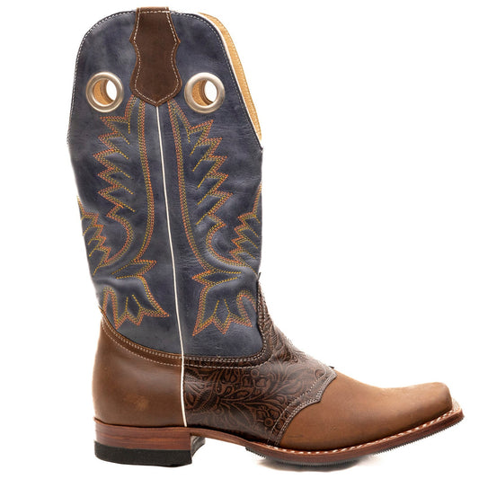 Square Toe Rodeo Cowboy Boots – Handmade Leather, Resoleable Soles