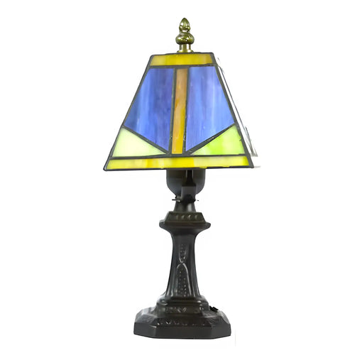 Tiffany-Style Lamp with Square Glass Design