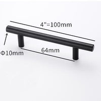 Stainless Steel Kitchen Door Cabinet T Bar Handle Pull Knob Door Pull Handle Stainless Door Handle Stainless Steel Hollow Bar Drawer Pulls Cupboard Knob For Kitchen Furniture