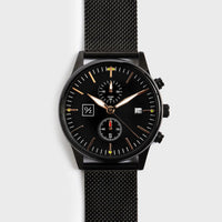 Stainless Steel Mesh Strap Minimalist Chronograph Watch