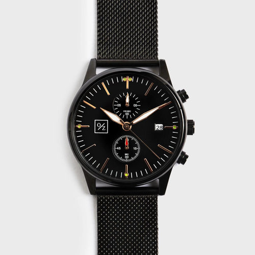 Stainless Steel Mesh Strap Minimalist Chronograph Watch