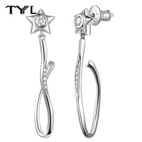 Moissanite VVS1 Drop Earrings 18K Gold Plated 925 Sterling Round Pear Square