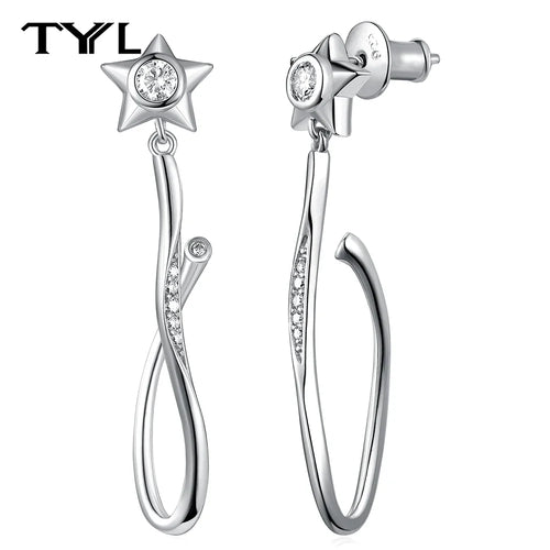 Moissanite VVS1 Drop Earrings 18K Gold Plated 925 Sterling Round Pear Square