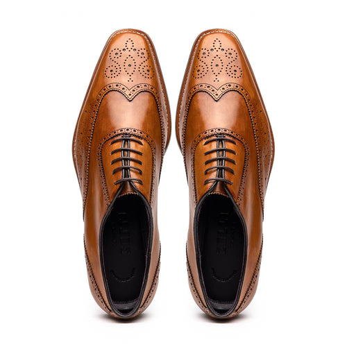 25-562-CML STEPHANO Wingtip Oxford Camel