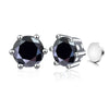 Sterling Silver 925 1ct Moissanite 6-Claw Stud Earrings Unisex Magnetic Hole