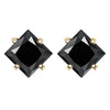 Sterling Silver 925 Green Princess Cut Moissanite Stud Earrings For Women