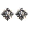 Sterling Silver 925 Green Princess Cut Moissanite Stud Earrings For Women