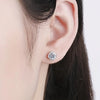 Sterling Silver 925 Moissanite Square Stud Earrings For Women Sparkling Gift
