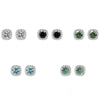 Sterling Silver 925 Moissanite Square Stud Earrings For Women Sparkling Gift
