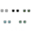 Sterling Silver 925 Moissanite Square Stud Earrings For Women Sparkling Gift