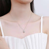 Sterling Silver 925 Moissanite Jewelry Set 2.5CT D Color Necklace Earrings