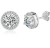 Sterling Silver 0.5 1 2Ct Round Moissanite Stud Earrings For Women
