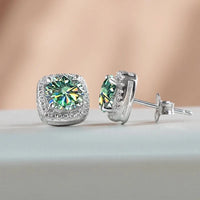Sterling Silver 3-Piece Moissanite Jewelry Set 1ct Necklace Ring Earrings