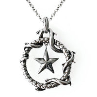 Sterling Silver Pentacle Star Necklace Gothic Pagan
