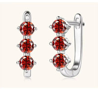 925 Sterling Silver Moissanite Hoop Earrings.1ct 6D For Women Valentine Gift