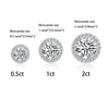 Sterling Silver 0.5 1 2Ct Round Moissanite Stud Earrings For Women