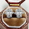 Sterling Silver S925 Moissanite Snowflake Stud Earrings 6-Claw Valentine's