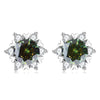 Sterling Silver S925 Moissanite Snowflake Stud Earrings 6-Claw Valentine's