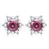 Sterling Silver S925 Moissanite Snowflake Stud Earrings 6-Claw Valentine's