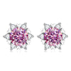 Sterling Silver S925 Moissanite Snowflake Stud Earrings 6-Claw Valentine's