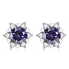 Sterling Silver S925 Moissanite Snowflake Stud Earrings 6-Claw Valentine's