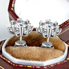 Sterling Silver S925 Moissanite Snowflake Stud Earrings 6-Claw Valentine's