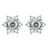 Sterling Silver S925 Moissanite Snowflake Stud Earrings 6-Claw Valentine's