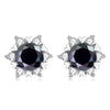 Sterling Silver S925 Moissanite Snowflake Stud Earrings 6-Claw Valentine's