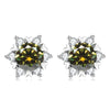 Sterling Silver S925 Moissanite Snowflake Stud Earrings 6-Claw Valentine's