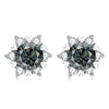 Sterling Silver S925 Moissanite Snowflake Stud Earrings 6-Claw Valentine's