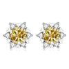 Sterling Silver S925 Moissanite Snowflake Stud Earrings 6-Claw Valentine's