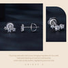 Sterling Silver S925 Moissanite Star Stud Earrings Screw Back Engagement Gift