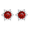 Sterling Silver S925 Moissanite Snowflake Stud Earrings 6-Claw Valentine's