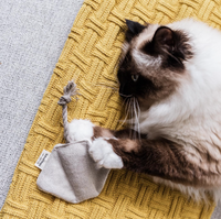 Stingray Cat Toy in Cotton with Buckwheat for Crinkles and Organic Catnip | Boba & Vespa