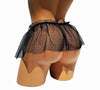 Black See Through Lingerie Skirt, Gothic Mesh Short Skirt