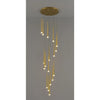 Stylish & Long Chandelier for Staircase with Compound Ring Design