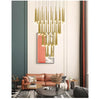 Stylish & Long Chandelier for Staircase with Compound Ring Design
