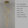 Stylish & Long Chandelier for Staircase with Compound Ring Design