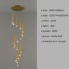 Stylish & Long Chandelier for Staircase with Compound Ring Design