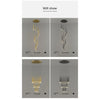 Stylish & Long Chandelier for Staircase with Compound Ring Design
