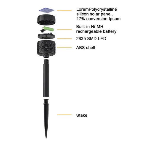 Stylish Solar Lawn Light for Garden Decoration and Lighting