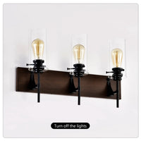 Stylish Wall Light Living Room with Elegant Black and Wood Finish