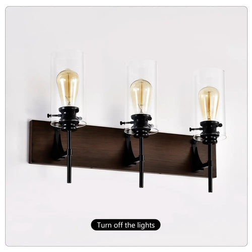 Stylish Wall Light Living Room with Elegant Black and Wood Finish